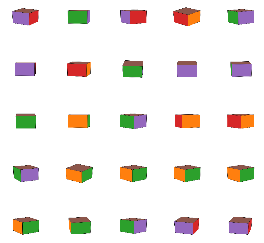 Rotated cubes